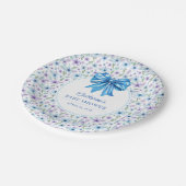 ブルーコケットボウワイルドフラワーエレガントフローラ ペーパープレート (アングル)