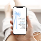 ブルーコケットボウ誕生日招待状 招待状