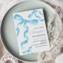 ブルーコケットボウ誕生日招待状 招待状