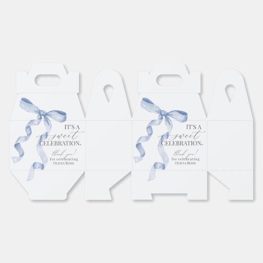 ブルーコケットボーガールバースデーパーティギフト フェイバーボックス (見開き)