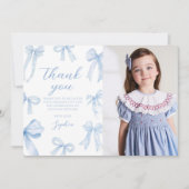 ブルーコケットボーガールバースデーパーティーの写真 サンキューカード (正面)