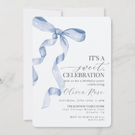 ブルーコケットボーガールバースデーパーティーの招待