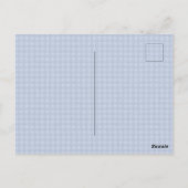 ブルーコケットボーガールバースデーパーティーの招待 ポストカード (裏面)