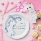 ブルーコケットボーガールバースデーパーティーシャワーデコール ペーパープレート (パーティー)