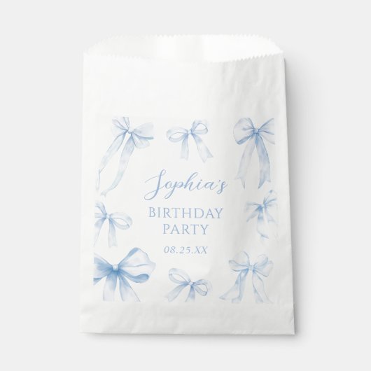 ブルーコケットボーガールバースデーパーティー フェイバーバッグ (正面)