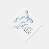 ブルーコケットボーガールベビーシャワーデコール スタンダードカクテルナプキン (角)