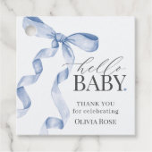 ブルーコケットボーガールベビーシャワー フェイバータグ (正面)