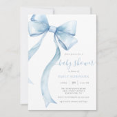 ブルーコケットボーギンガムボーイ赤ちゃんシャワー 招待状 (正面)