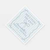 ブルーコケットボーパステルブライダルシャワーテーブルデコール スタンダードランチョンナプキン (角)