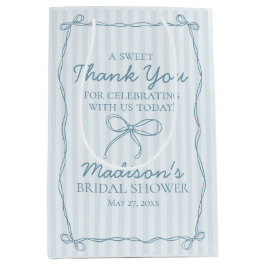 ブルーコケットボーパステルブライダルシャワーフリット ミディアムペーパーバッグ