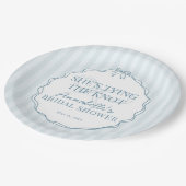 ブルーコケットボーパステルブライダルシャワーブランチ ペーパープレート (アングル)