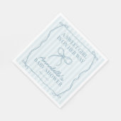 ブルーコケットボーパステルベビーシャワーテーブルデコール スタンダードランチョンナプキン (角)