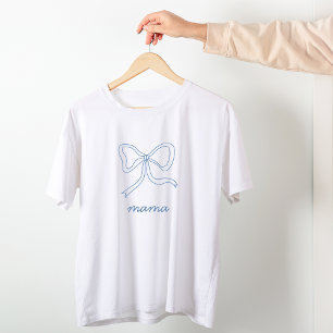 ブルーコケットボーベビーシャワーマママシャツ Tシャツ