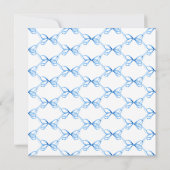 ブルーコケットリボン誕生日パーティー 招待状 (裏面)