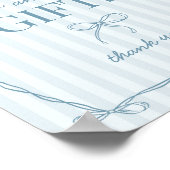 ブルーコケット弓パステルカードとギフトサイン ポスター (角)