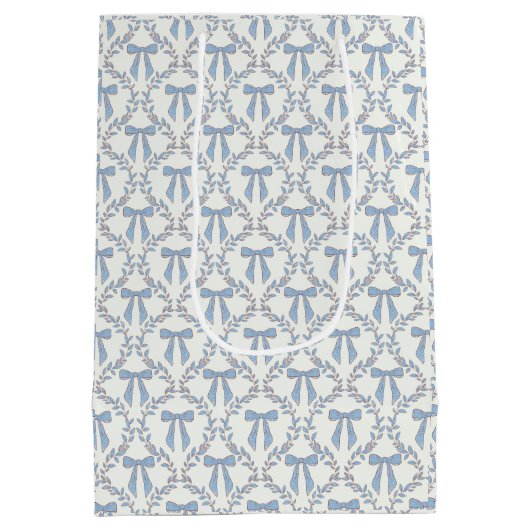 ブルーコケット弓、トレリス名門私立校風の、 ミディアムペーパーバッグ (裏面)