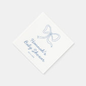 ブルーコケパーソナライズされたットバウベビーシャワーナプキンズ スタンダードカクテルナプキン (角)