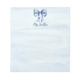 ブルーコケパーソナライズされたットボーニュー先生 ノートパッド