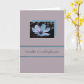 ブルーコスモスイタリアン悔やみや弔慰カード カード (黄色い花)