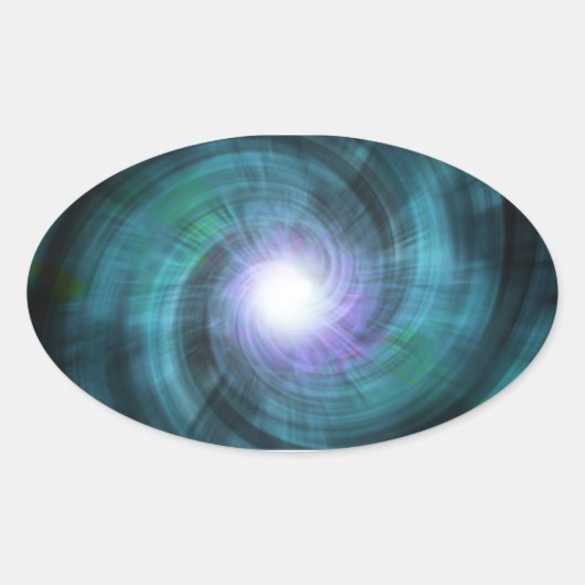 ブルーコズミックツイル 楕円形シール (正面)