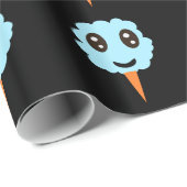 ブルーコットンキャンディーギフトラップ ラッピングペーパー (ロールコーナー)