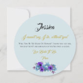 ブルーコテージバラ結婚ズスイートビーマイブリーズメイド 招待状 (裏面)