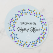 ブルーコテージバラ結婚ズスイートビーマイブリーズメイド 招待状 (正面/裏面)