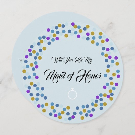 ブルーコテージバラ結婚ズスイートビーマイブリーズメイド 招待状 (正面/裏面)