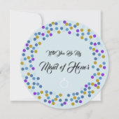 ブルーコテージバラ結婚ズスイートビーマイブリーズメイド 招待状 (正面)