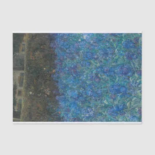 ブルーコテージフローラ印象派ガーデンデコページ 薄葉紙 (正面)