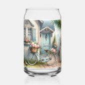 ブルーコテージ自転車春花籠 ガラス缶 (裏面)