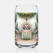 ブルーコテージ自転車春花籠 ガラス缶 (右)