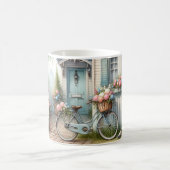 ブルーコテージ自転車春花籠 コーヒーマグカップ (中央)