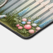 ブルーコテージ自転車春花籠 デスクマット (コーナー)