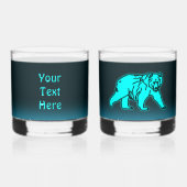 ブルーコディアックベア ウイスキーグラス (裏面)