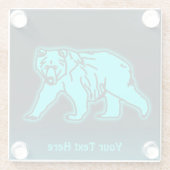 ブルーコディアックベア ガラスコースター (裏面)