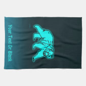 ブルーコディアックベア キッチンタオル (横)