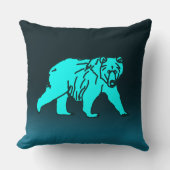 ブルーコディアックベア クッション (正面)