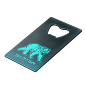 ブルーコディアックベア クレジットカード栓抜き (正面アングル)