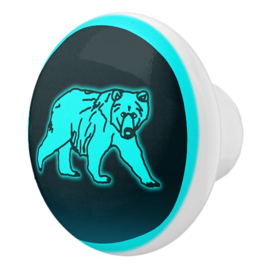 ブルーコディアックベア セラミックノブ (右)