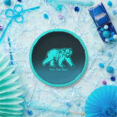 ブルーコディアックベア ペーパープレート (パーティー)