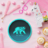 ブルーコディアックベア ペーパープレート (パーティー)