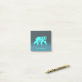 ブルーコディアックベア ポストイット (デスク上)