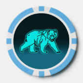 ブルーコディアックベア ポーカーチップ (正面)