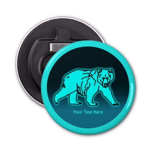 ブルーコディアックベア 栓抜き (正面)