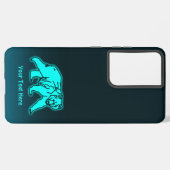 ブルーコディアックベア SAMSUNG GALAXYケース (左側面)