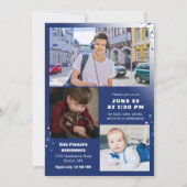 ブルーコネクションズ 2in1 フォト 卒業 招待状 (裏面)