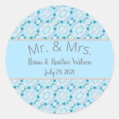 ブルーコパターン(の模様が)あるールズ ラウンドシール (正面)