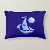 ブルーコメディと悲劇シアターセーリングボート アクセントクッション (正面)