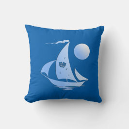 ブルーコメディと悲劇シアターセーリングボート クッション